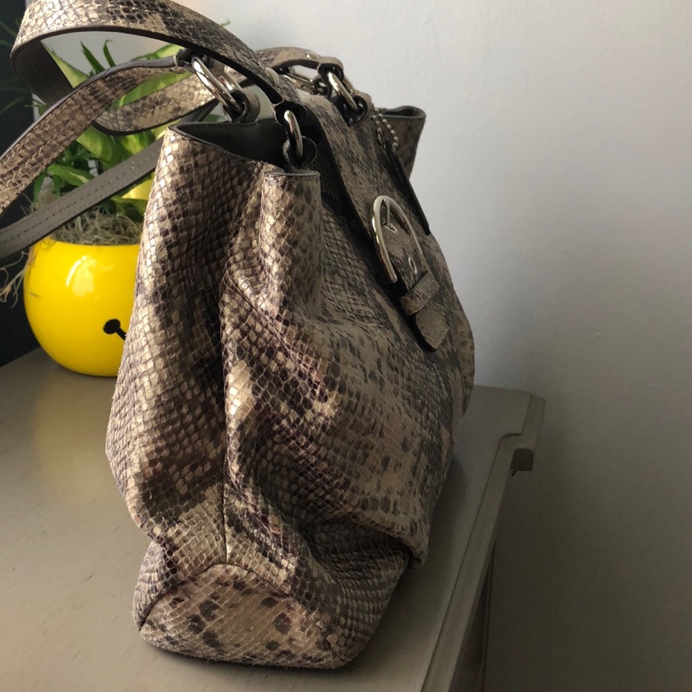 Coach Soho Embossed Python Leather Shoulder Bag - image 5